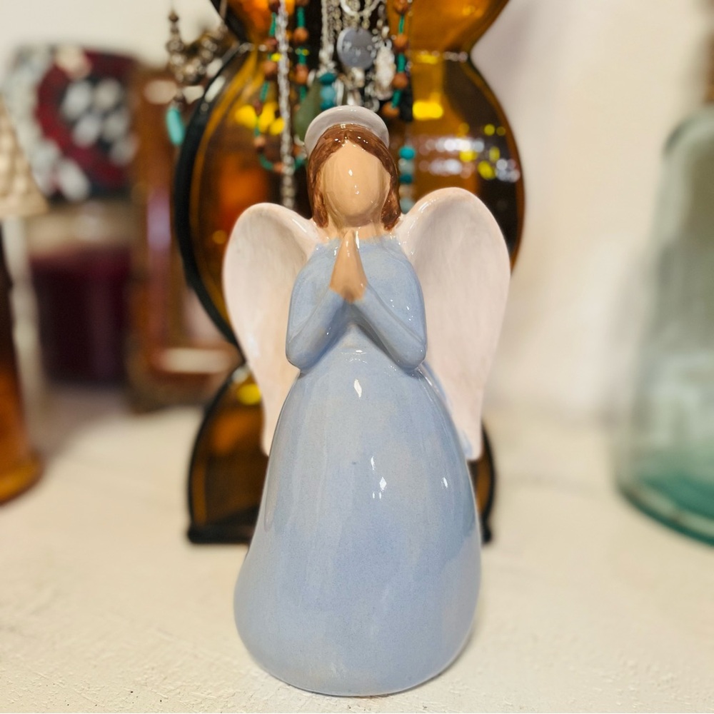 Praying Angel Vintage Handmade Tall Figurine